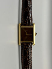 Cartier - Tank Must "Mini" Vermeil - Cadran Wood