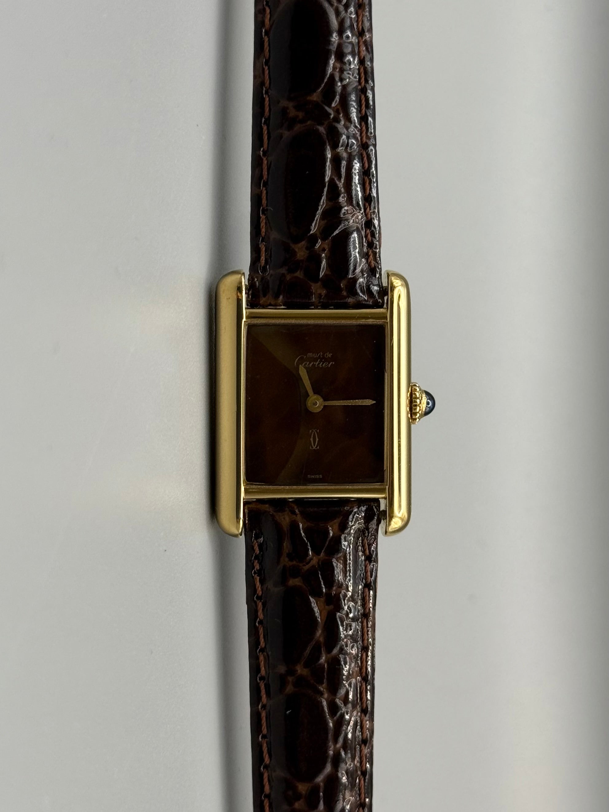 Cartier - Tank Must "Mini" Vermeil - Cadran Wood